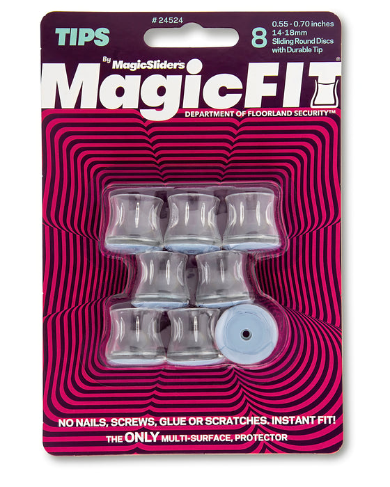 MAGIC FIT - .55" - .70" Round Slider - 8 Pack