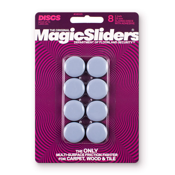 1 in. (25mm) Round, Self-Adhesive, 8-pack