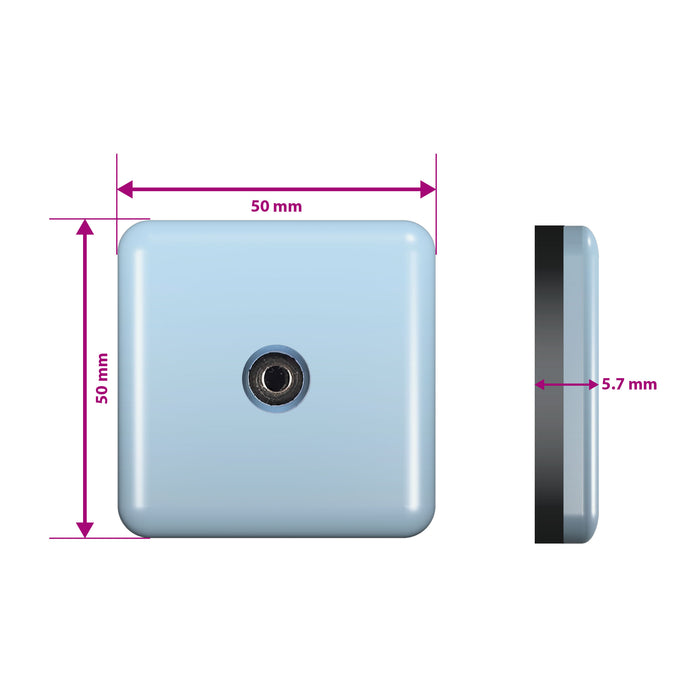 2 in. (50mm) Square, Screw-in, 4-pack