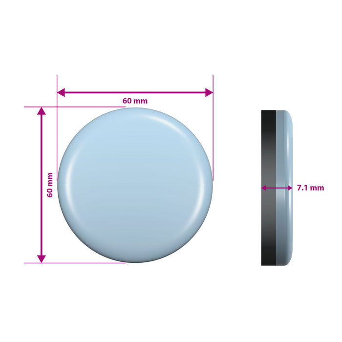 2-3/8 in. (60mm) Round, Self-Adhesive, 4-pack