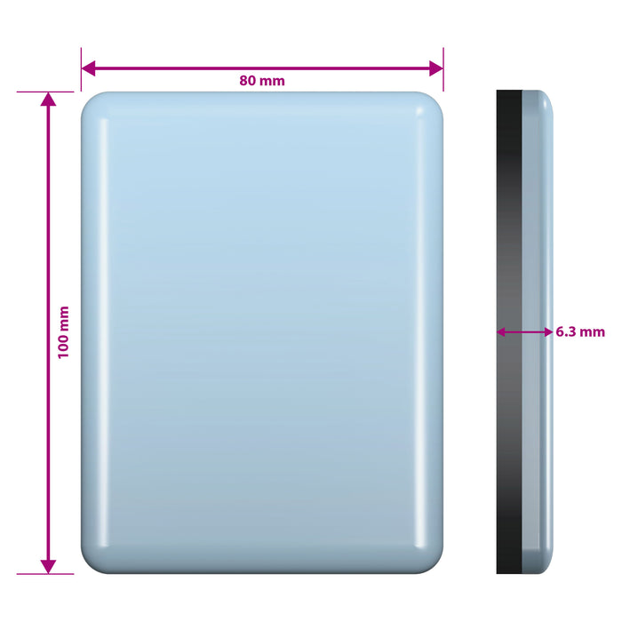4 x 3 in. (100mm x 75mm) Rectangle, Reusable, 4-pack