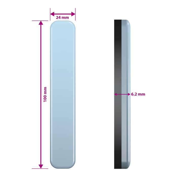 15/16 x 4 in. (24mm x 100mm) Rectangle, Self-Adhesive, 4-pack