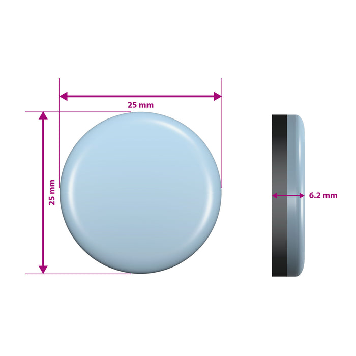 1 in. (25mm) Round, Self-Adhesive, 8-pack