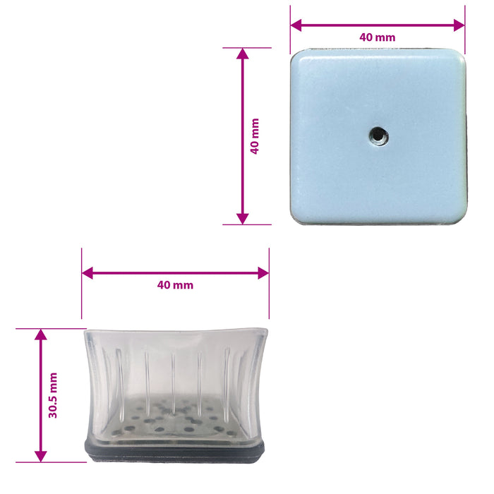 MAGIC FIT - 1 1/4" - 1 3/8" Square Slider - 4 Pack