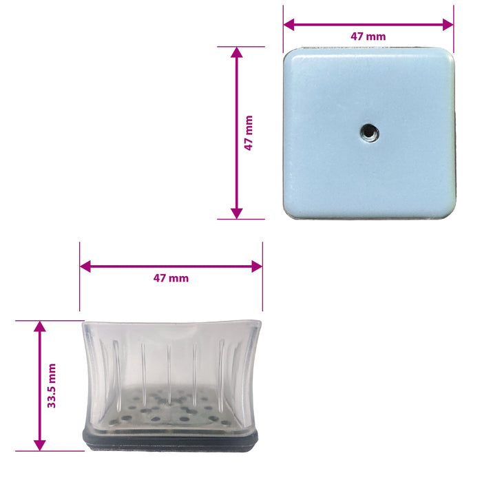 MAGIC FIT - 1 7/16" - 1 5/8" Square Slider - 4 Pack
