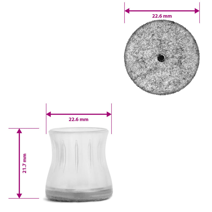 MAGIC FIT - .55" - .70" Round Felt - 8 Pack