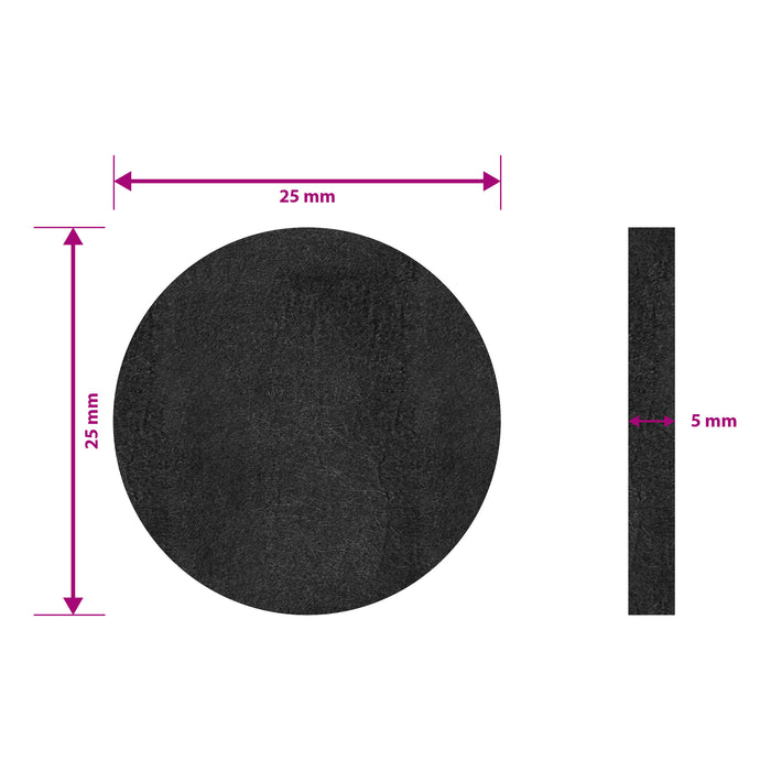 1" Round Heavy Duty Felt Value Pack - 60pc