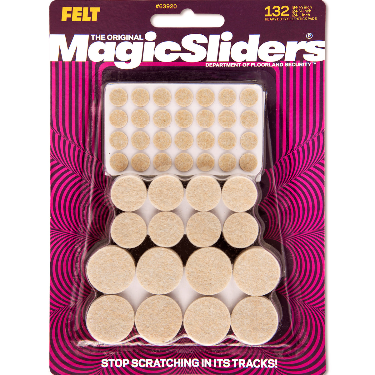 Magic Sliders 63424 1 in. Oatmeal Square Heavy Duty Self Stick Felt Pad -  Pack of 6, 16 - Kroger