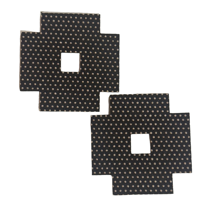 1 1/2" x 1 1/2" Black Self-Adhesive Heavy-Duty Rubber Gripper L-Shape Pads - 8 Pack