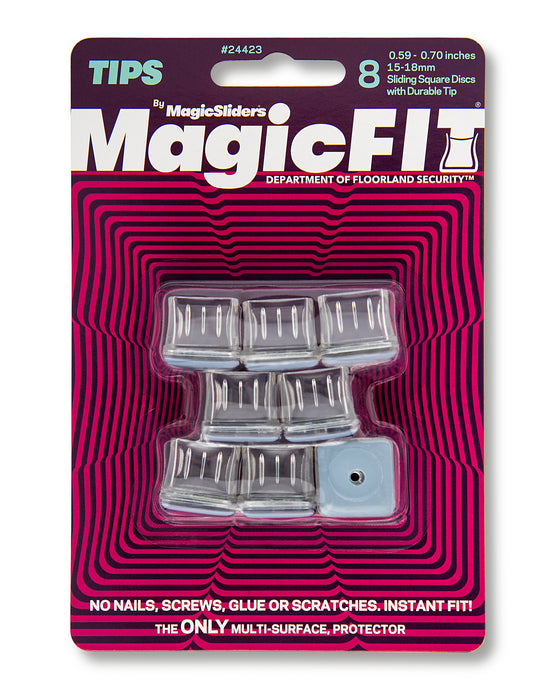 MAGIC FIT - .59" - .70" Square Slider - 8 Pack