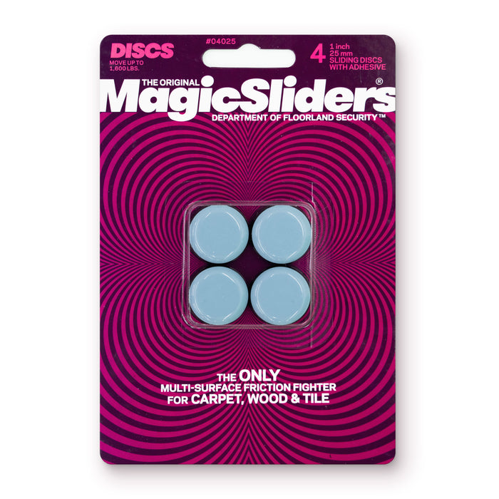 1 in. (25mm) Round, Self-Adhesive, 4-pack