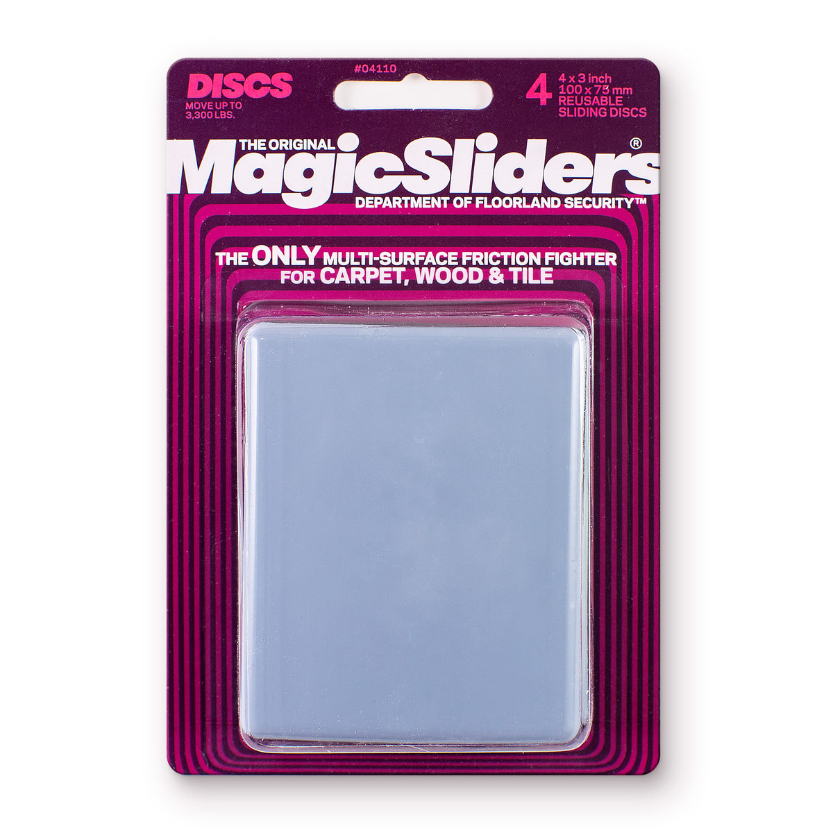 4 x 3 in. (100mm x 75mm) Rectangle, Reusable, 4-pack — Magic Sliders