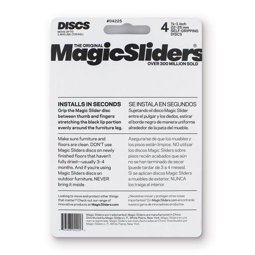 7/8 - 1 in. (22mm - 25mm) Round, Self-Gripping, 4-pack - Magic Sliders