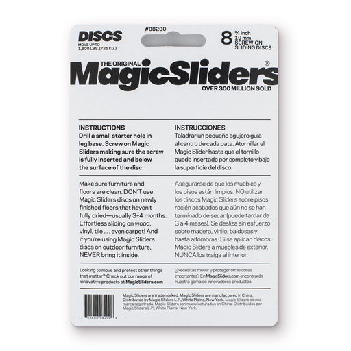 3/4 in. (20mm) Round, Screw-in, 8-pack - Magic Sliders